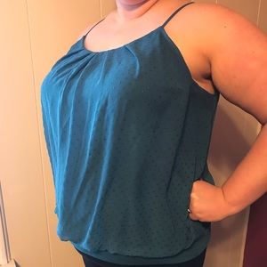Blue beaded cami